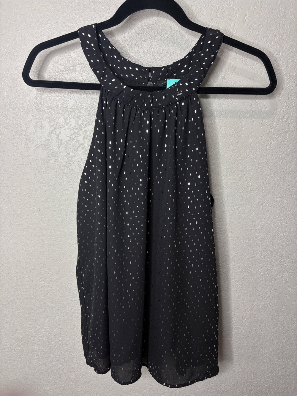 Papermoon Black Polka Dot Halter Blouse